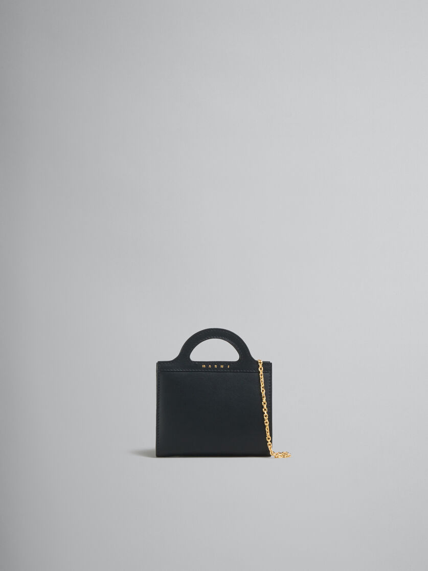 Black leather Tropicalia wallet with chain strap | Marni
