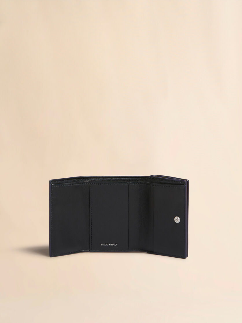 ブラック＆ブルー サフィアーノレザー 三つ折りウォレット - 財布 - Image 2