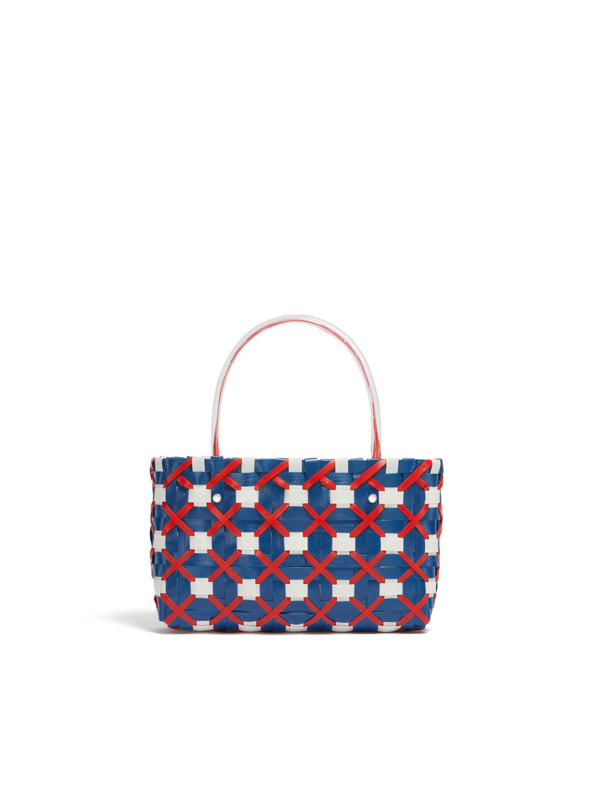 Blue and white criss-cross MARNI MARKET tote bag - Shopping Bags - Image 3