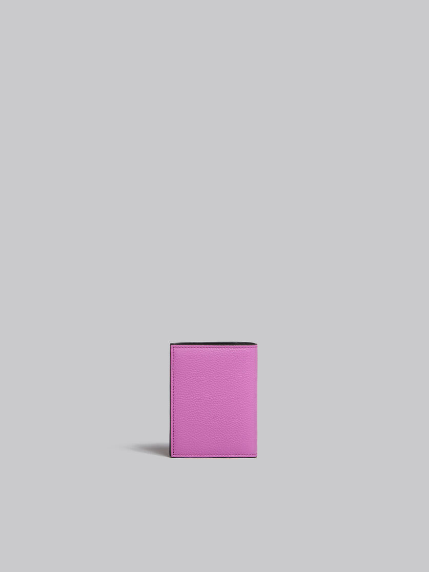 Portefeuille à deux volets en cuir rose avec effet raccommodé Marni - Portefeuilles - Image 3