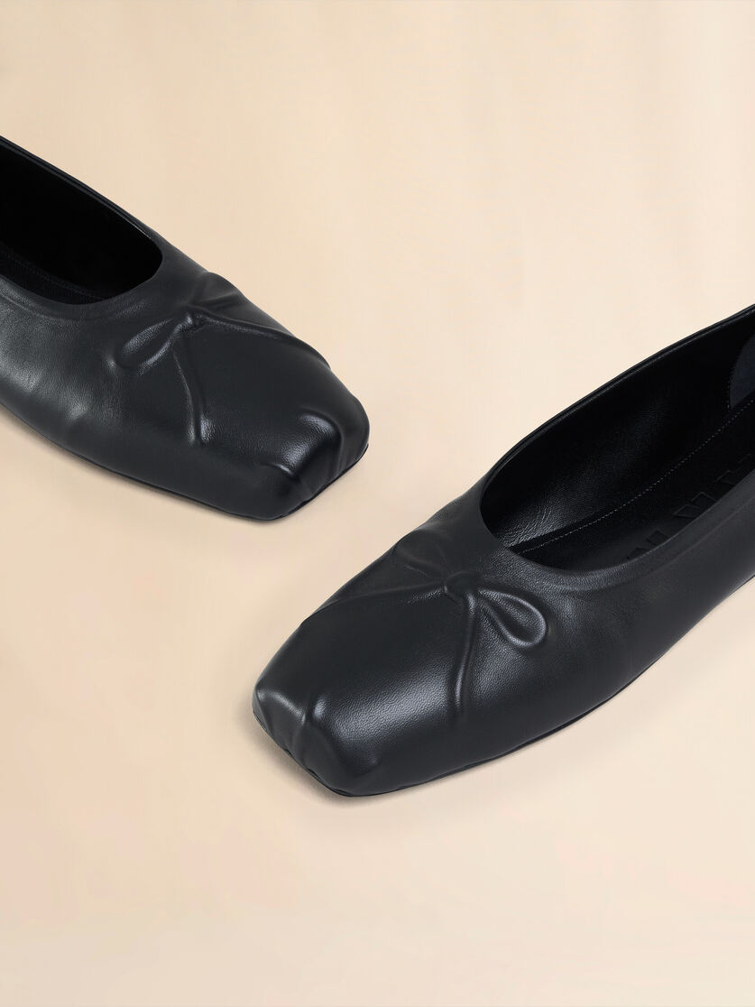 Pink nappa leather seamless Little Bow ballet flat - Ballet Shoes - Image 5