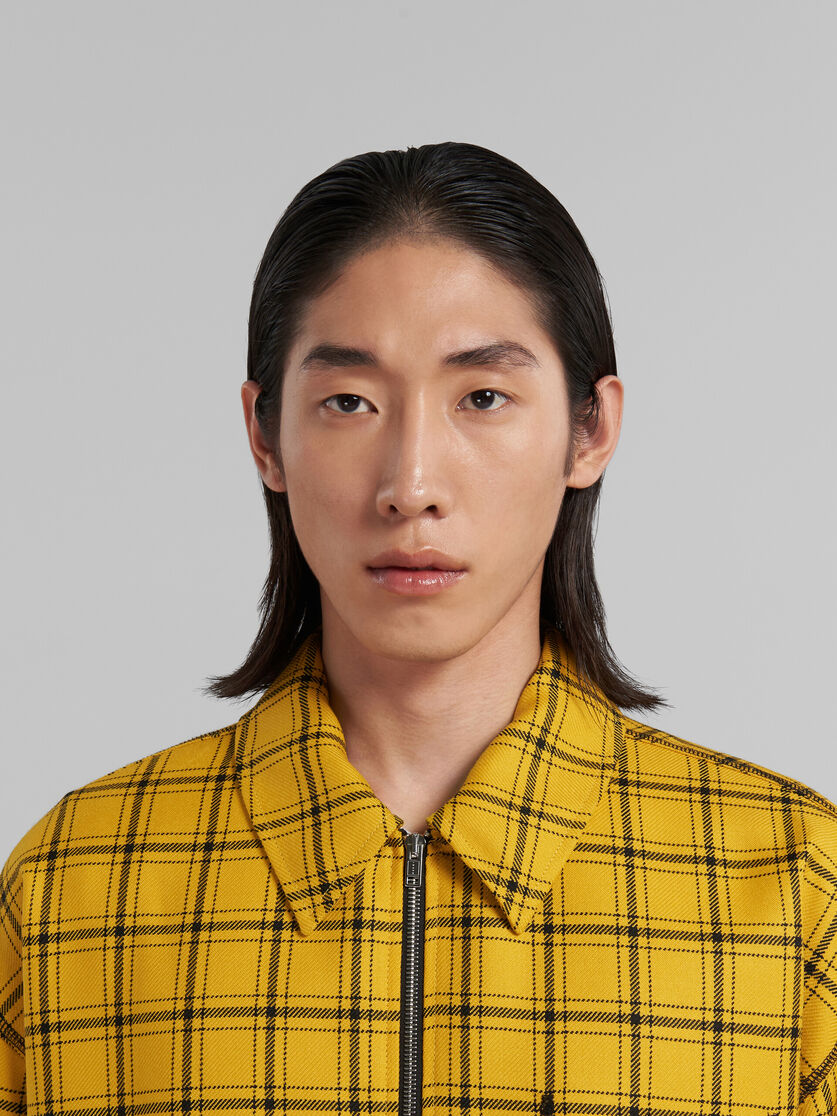 Yellow checked wool jacket - Jackets - Image 4