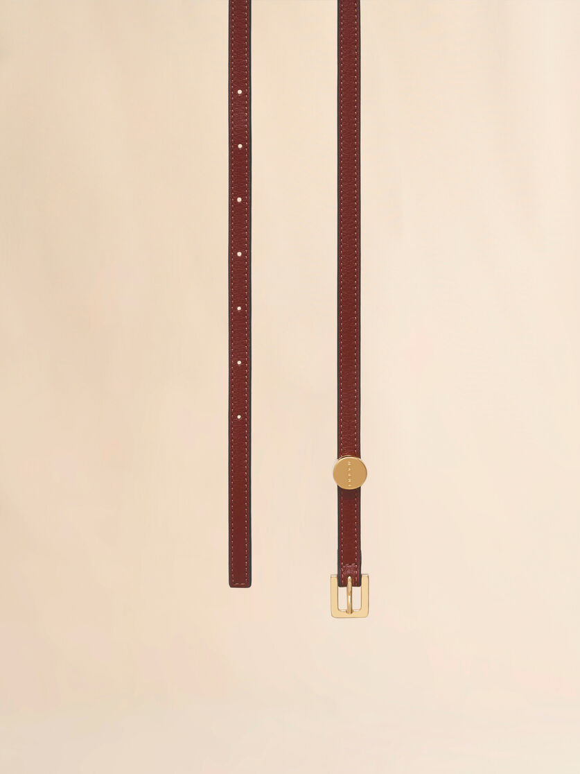 Black leather Envelope belt - Belts - Image 3