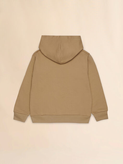 Beige cotton hoodie with Marni patches - Sweaters