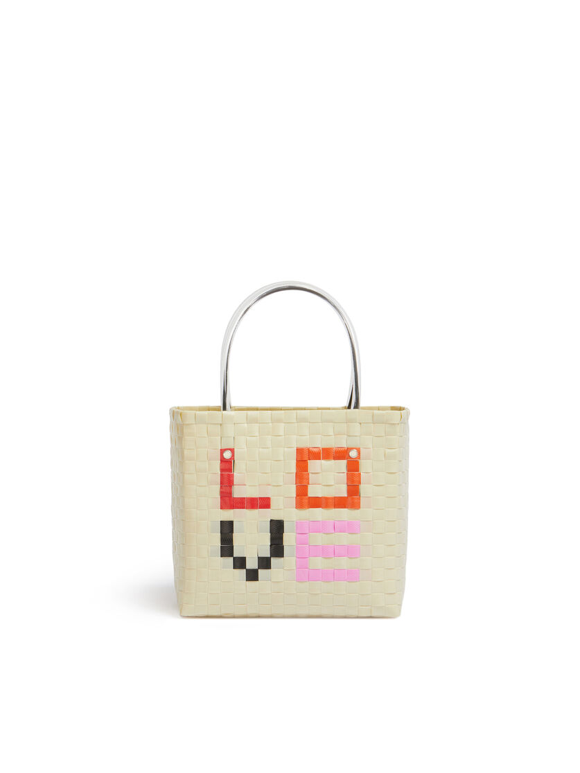 ブラック(ブラックハート) MARNI MARKET LOVE MINI BASKET BAG - ショッピングバッグ - Image 3