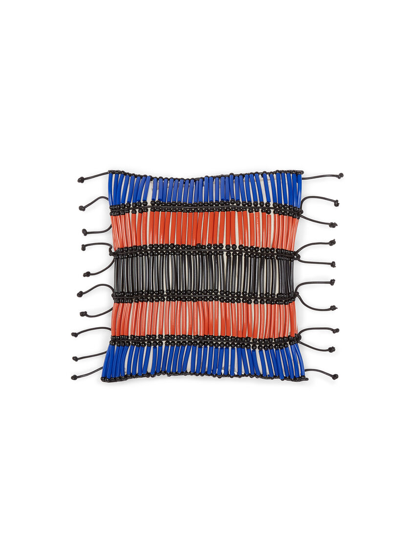 MARNI MARKET small cushion in blue, red and black - Furniture - Image 2