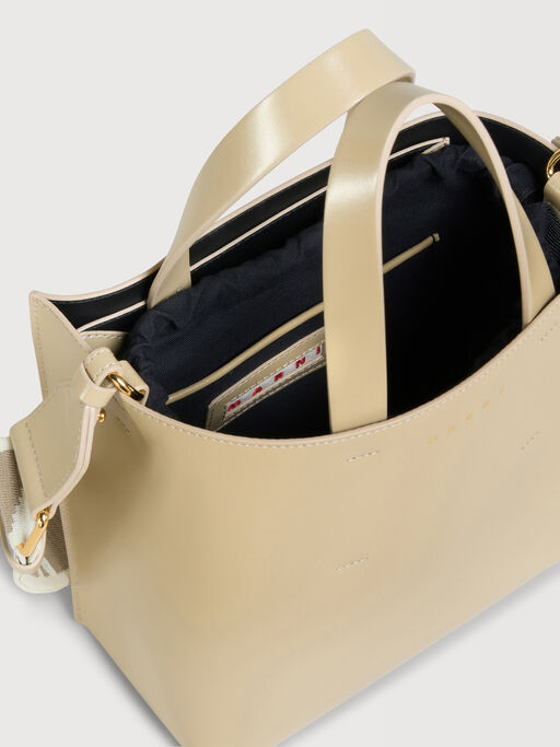 Museo Bag Mini en piel beige - Bolsos shopper