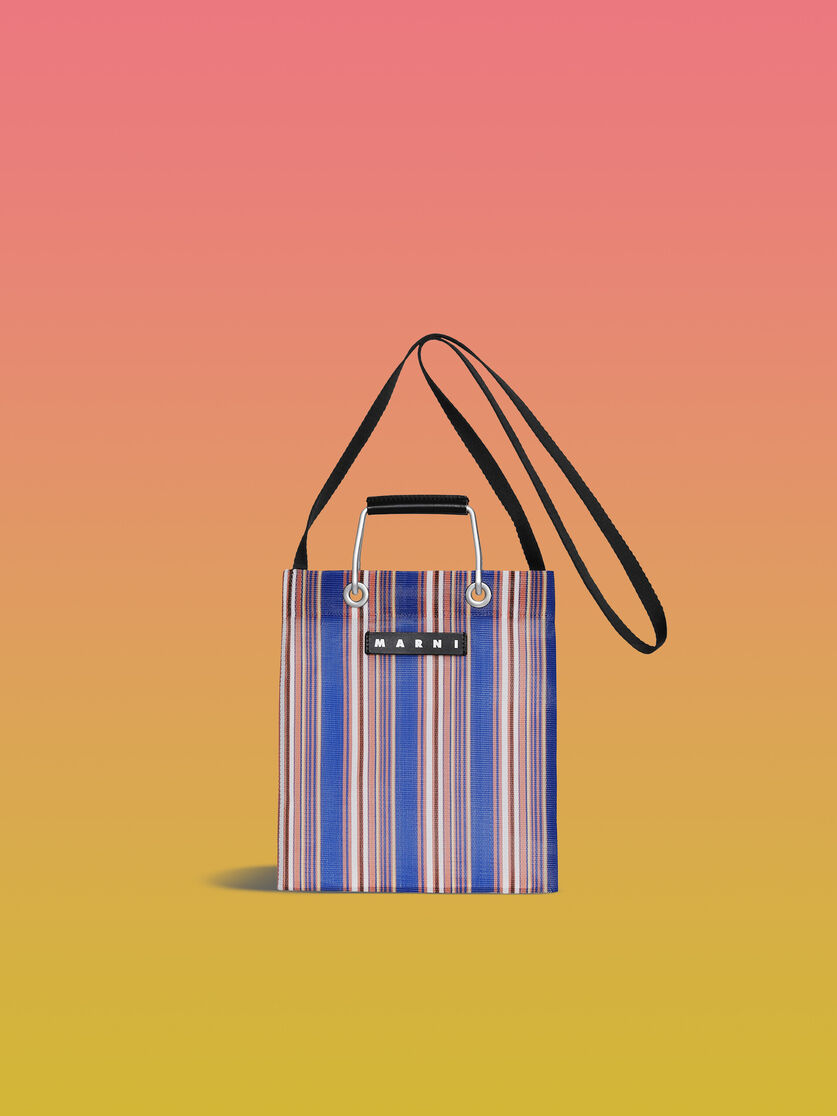 グリーンブルー(ターコイズ) MARNI MARKET STRIPE MINI SHOULDER BAG - ハンドバッグ - Image 1