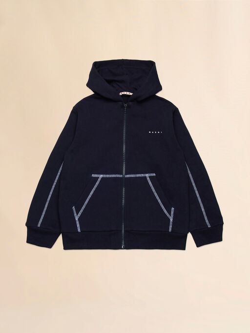 Blue sweatshirt with contrasting seams - Sweaters