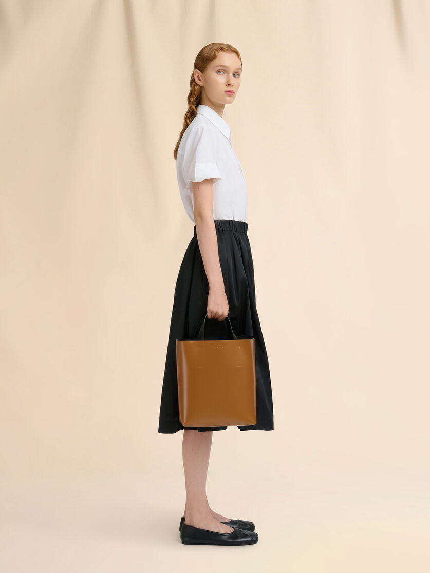 MUSEO small bag in shiny smooth calfskin - Shopping Bags - Image 2