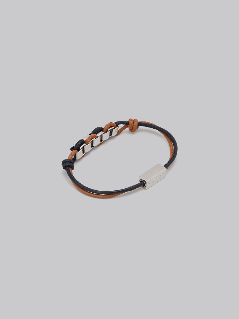 Red and blue leather bracelet with Marni logo - Bracelets - Image 3