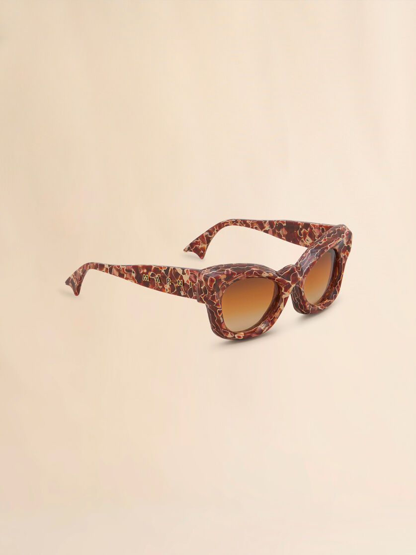 Red Lava Magneticus Sunglasses | Marni