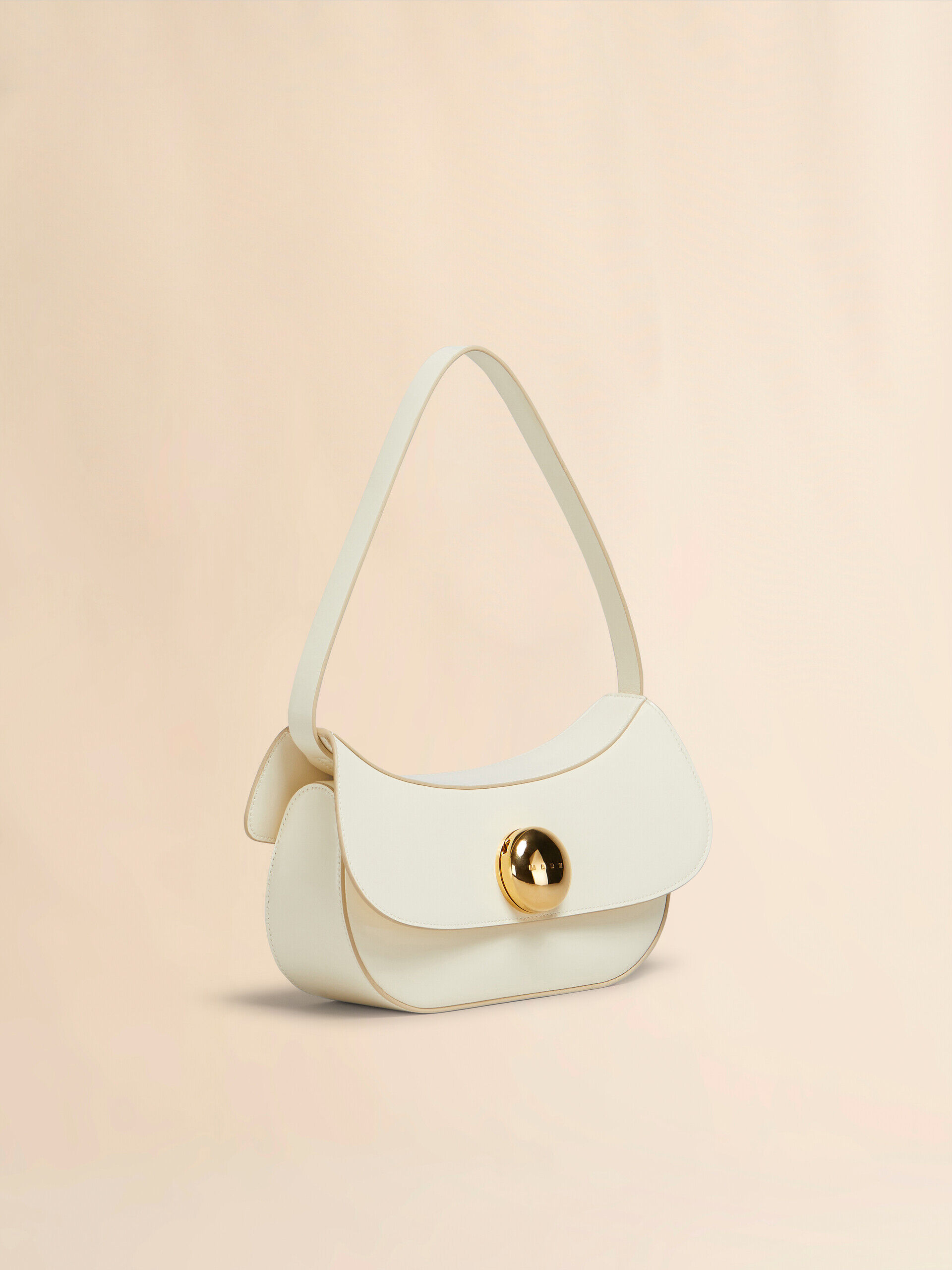 【MARNI】クリーム レザー製 Butterfly スモール ホーボーバッグ クリーム レザー製 Butterfly スモールハンドバッグ | Marni