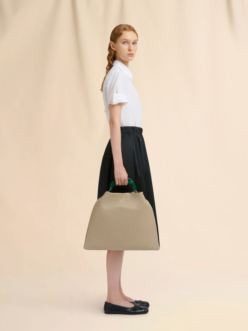 ベージュ レザー製Veniceミディアムバッグ | Marni