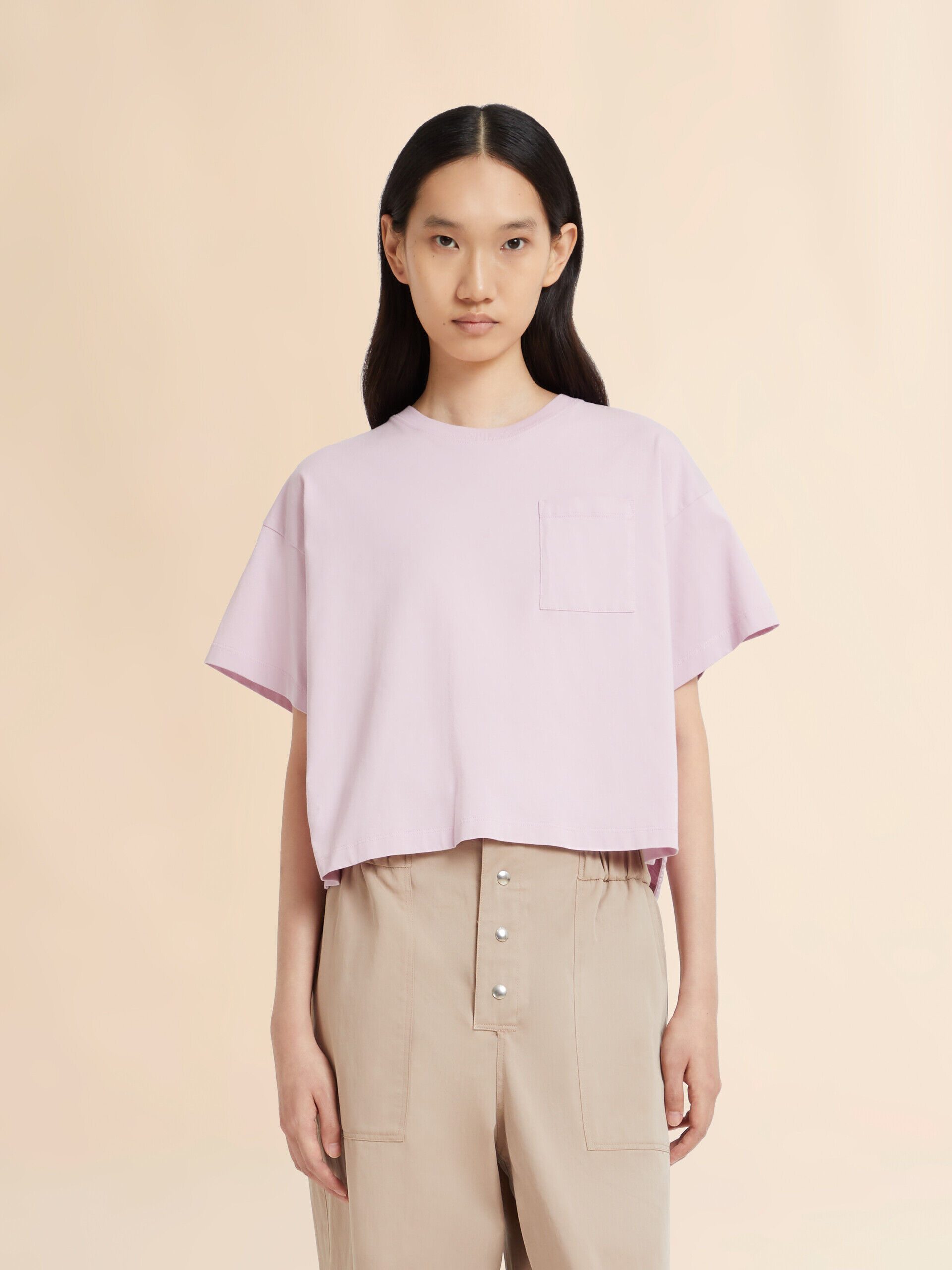 ピンク コットン製Tシャツ Marni Beachrポストカードプリント | Marni