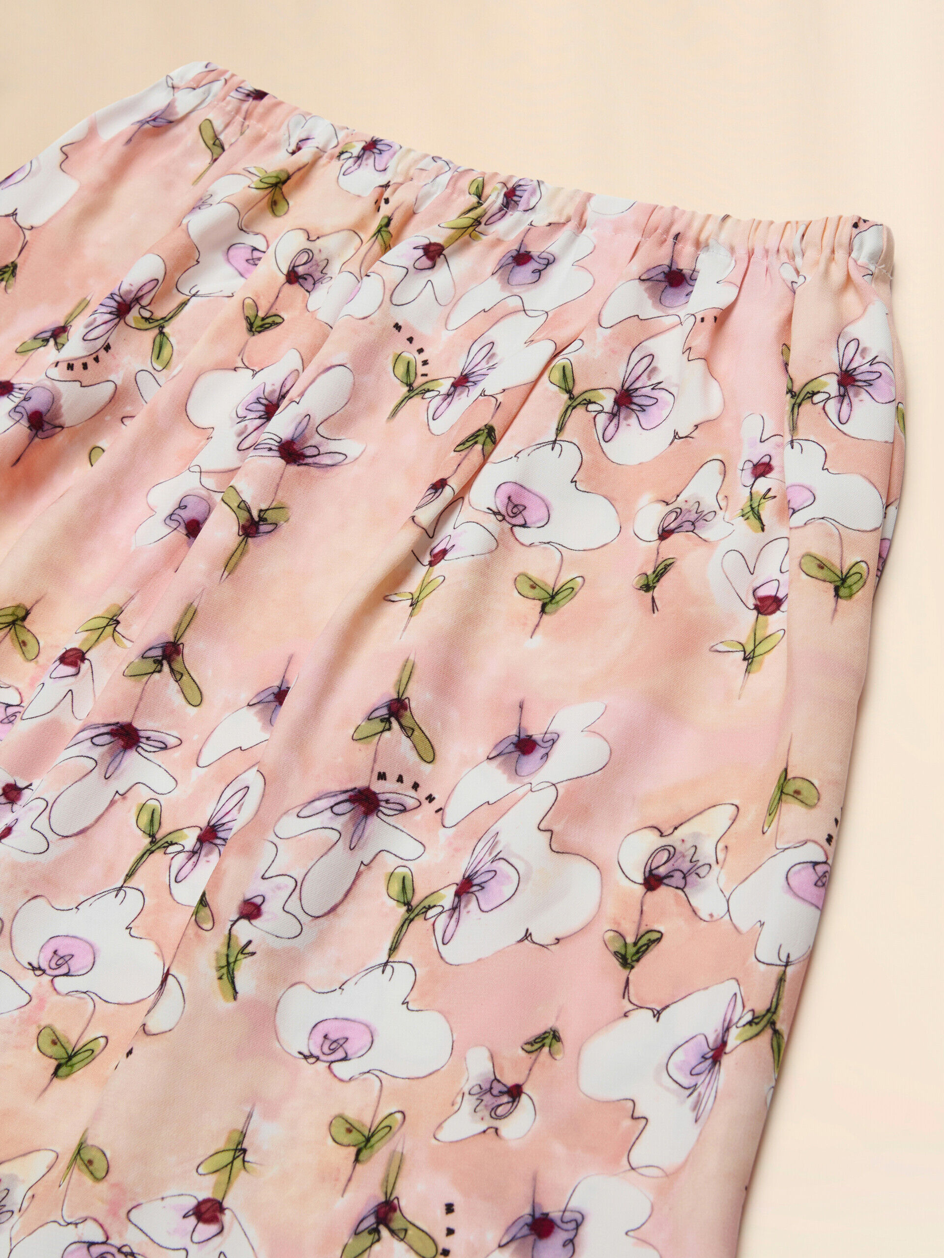 Marni ビスコーススカート Ninfeeプリント ビスコーススカート ピンク | Marni