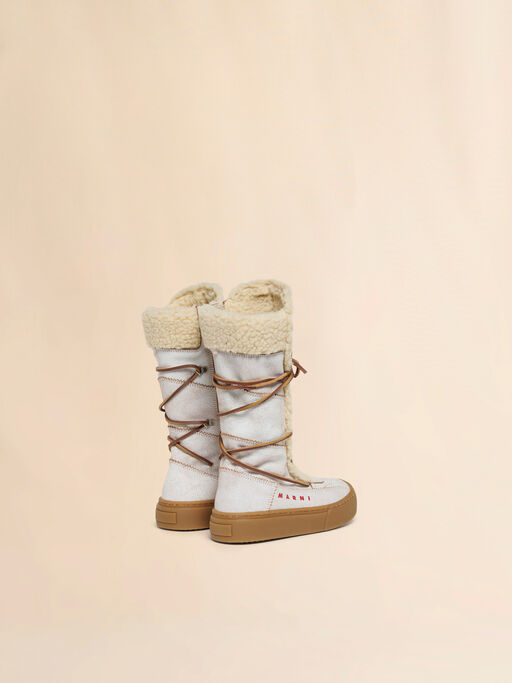 White sheepskin winter boot - Sneakers
