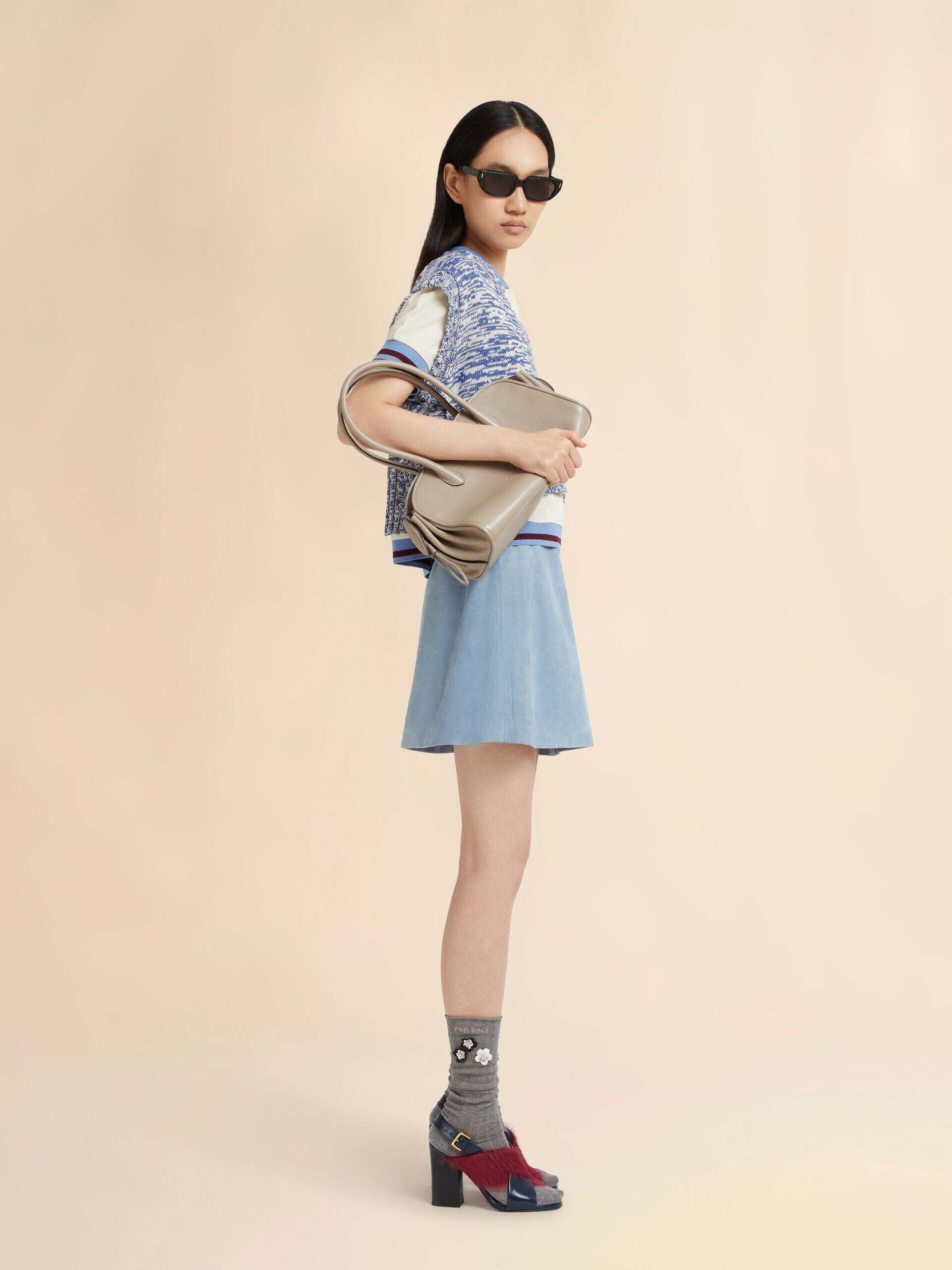 ブルー ムリネコットンベスト | Marni