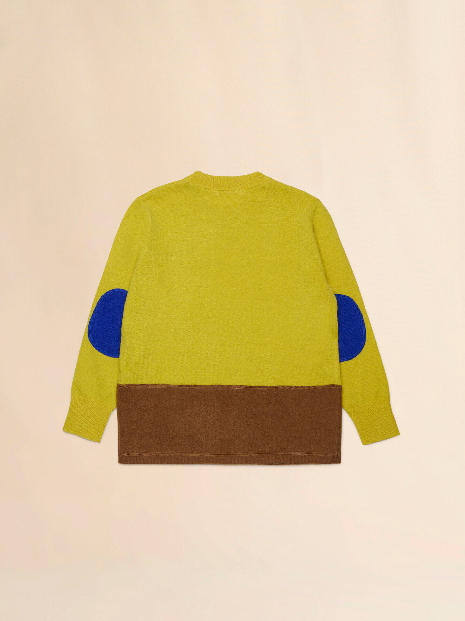 Yellow wool-nylon sweater with contrast hem | Marni