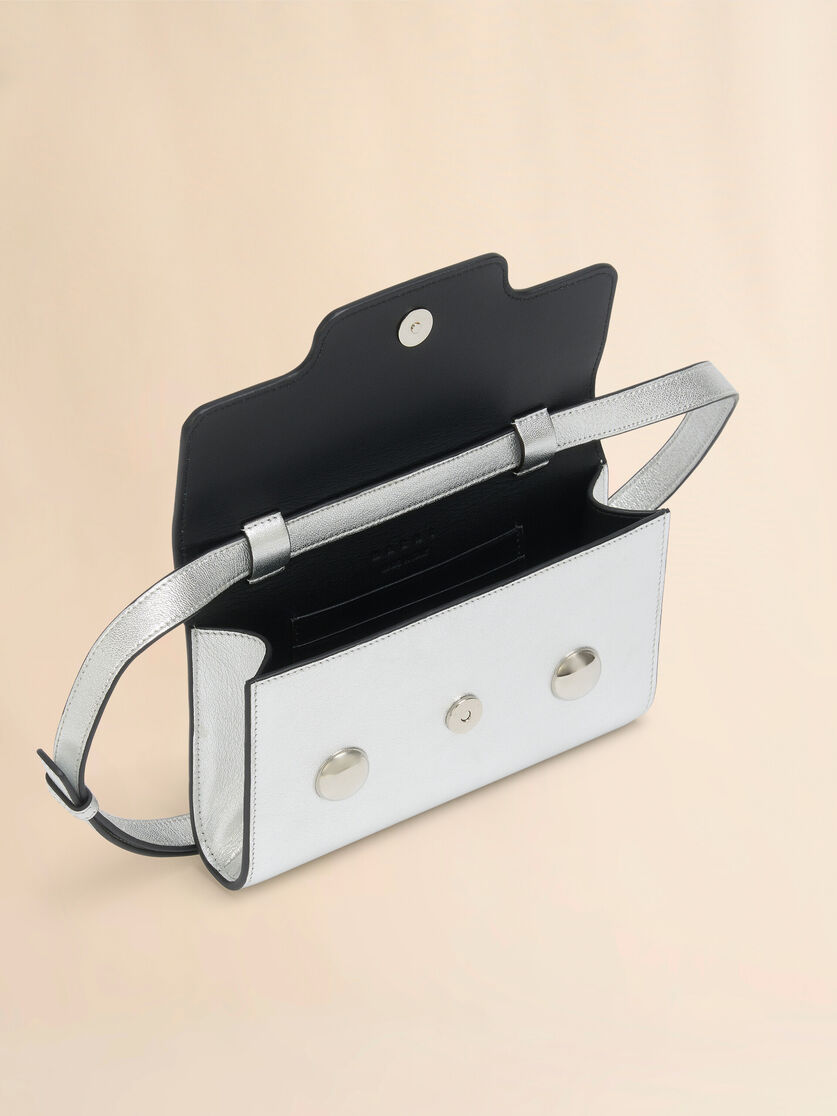 Silver leather Trunkaroo clutch - Pochette - Image 3
