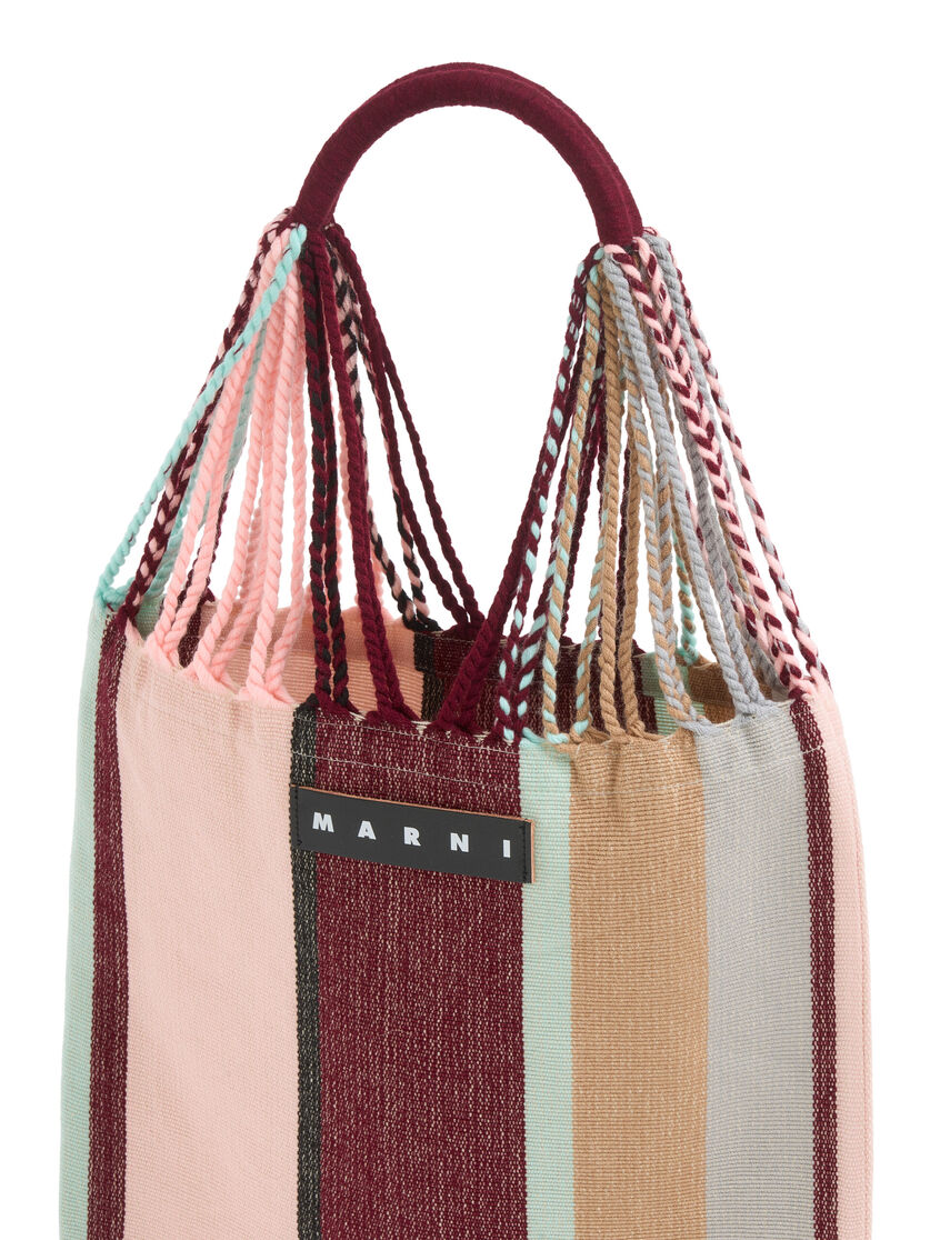 MARNI MARKET ポリエステル ショッピングバッグ ハンモック風ハンドル付き グレー/ターコイズ/レッド - ハンドバッグ - Image 4