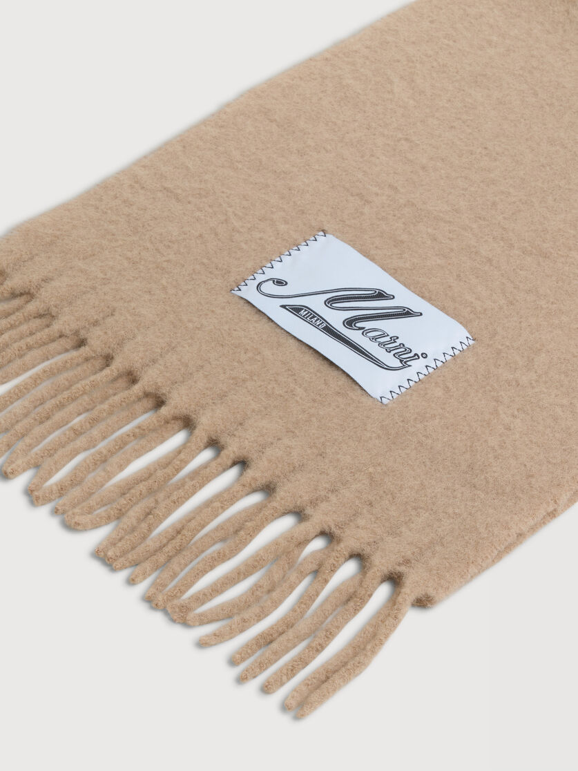 Beige alpaca scarf, Image 2