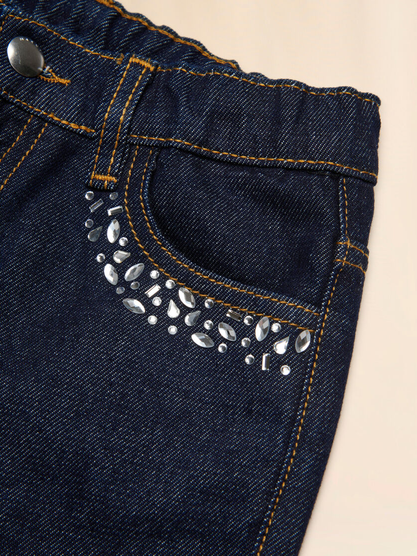Dark jeans with rhinestones - Pants - Image 4