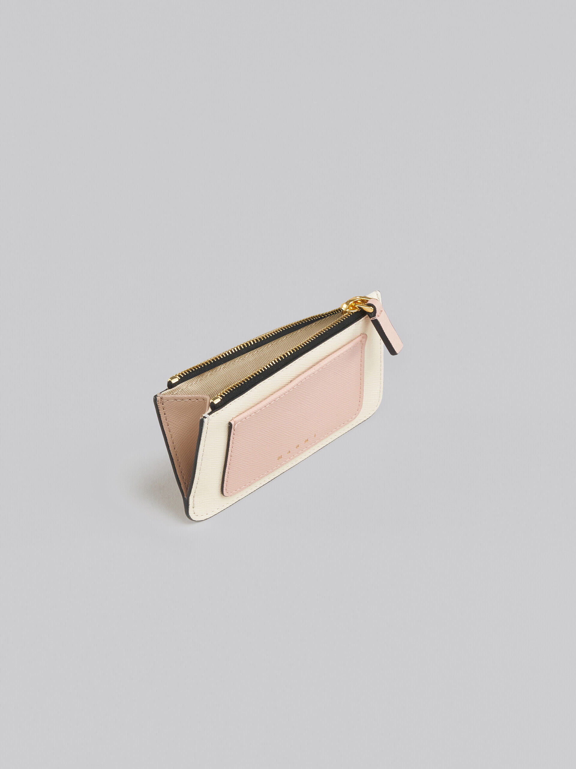 ピンク、ホワイト、ベージュ サフィアーノレザー製カードケース | Marni