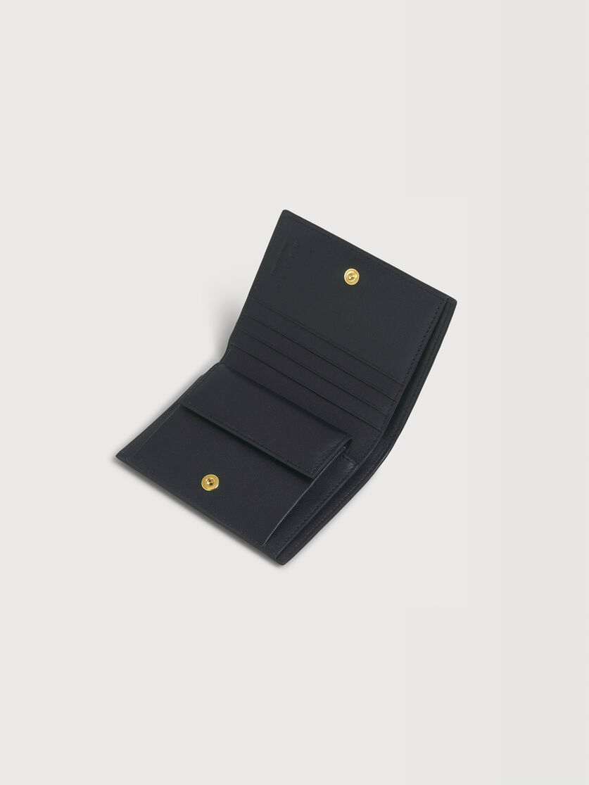 Cartera bifold Envelope de piel negra, Image 4