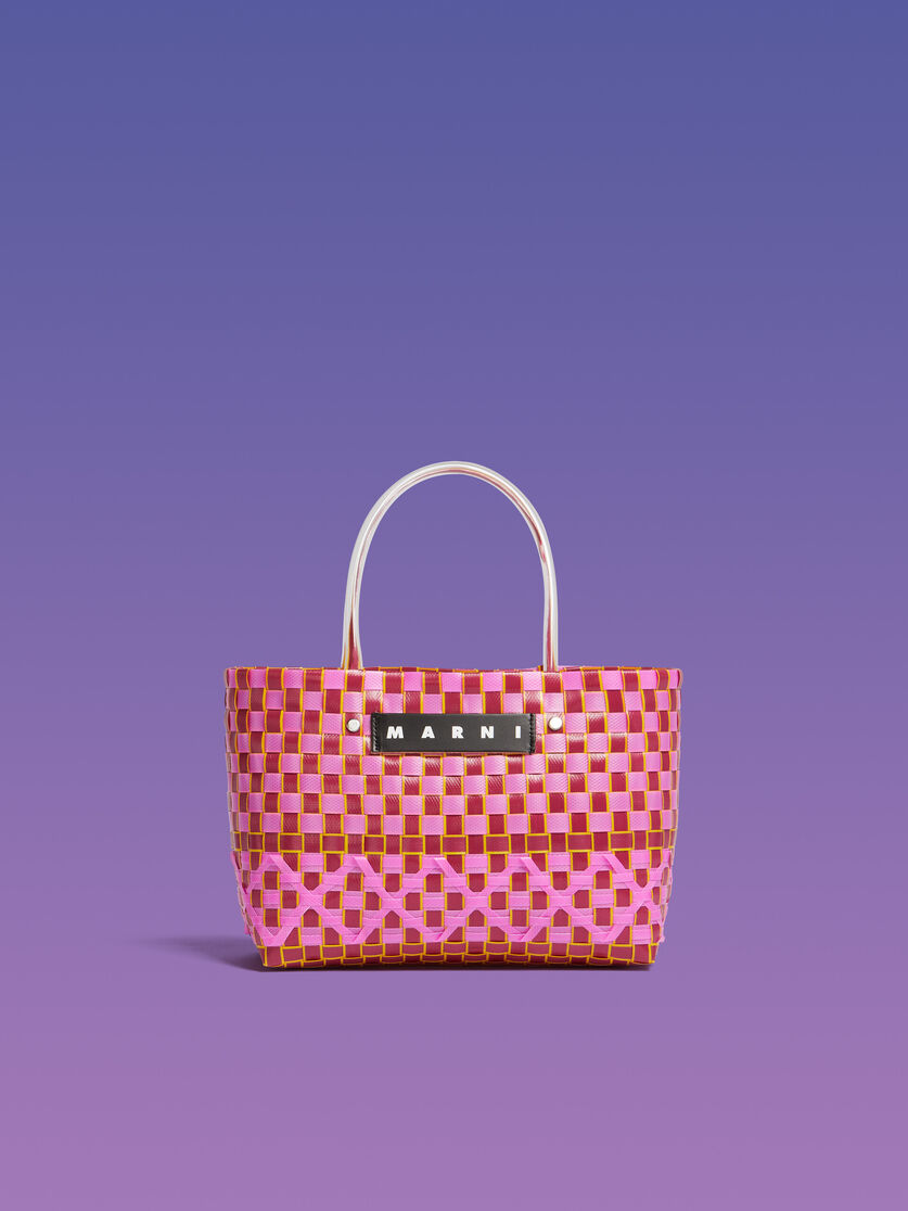 ブルー&レッドウーブン MARNI MARKET OVAL BAG - ショッピングバッグ - Image 1