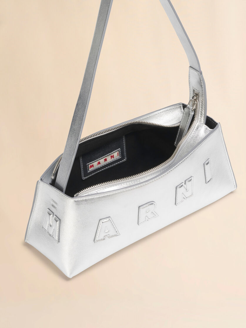 シルバー レザー製 Museo バゲットバッグ, Image 4