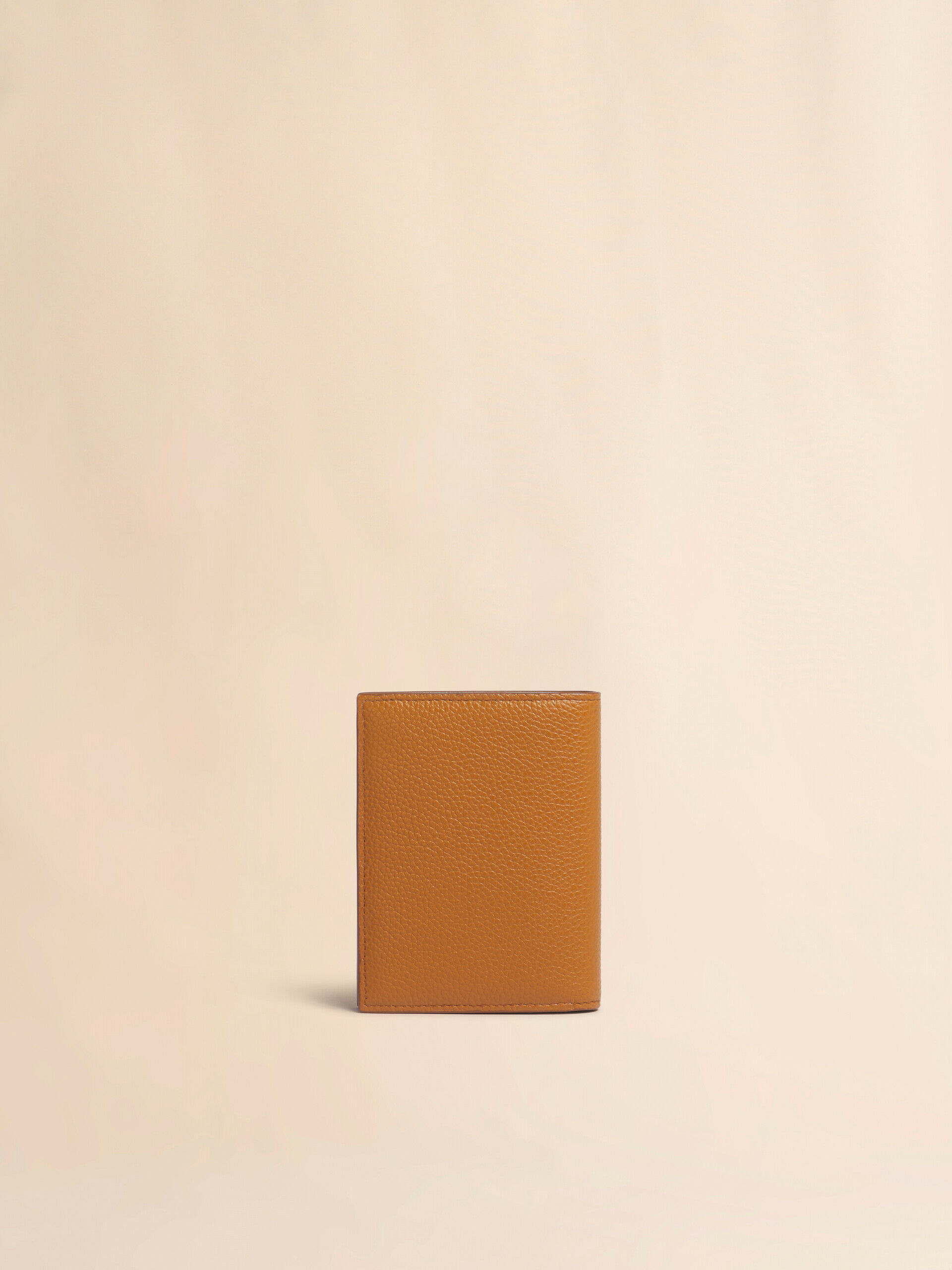 ブラウン レザー製 二つ折りウォレット、Marni Mending刺繍入り | Marni