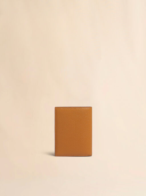 ブラウン レザー製 二つ折りウォレット、Marni Mending刺繍入り - 財布