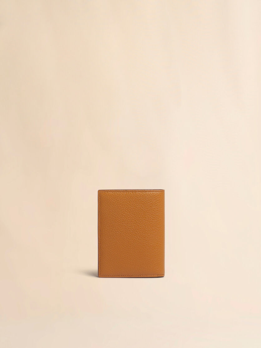 ブラウン レザー製 二つ折りウォレット、Marni Mending刺繍入り, Image 3