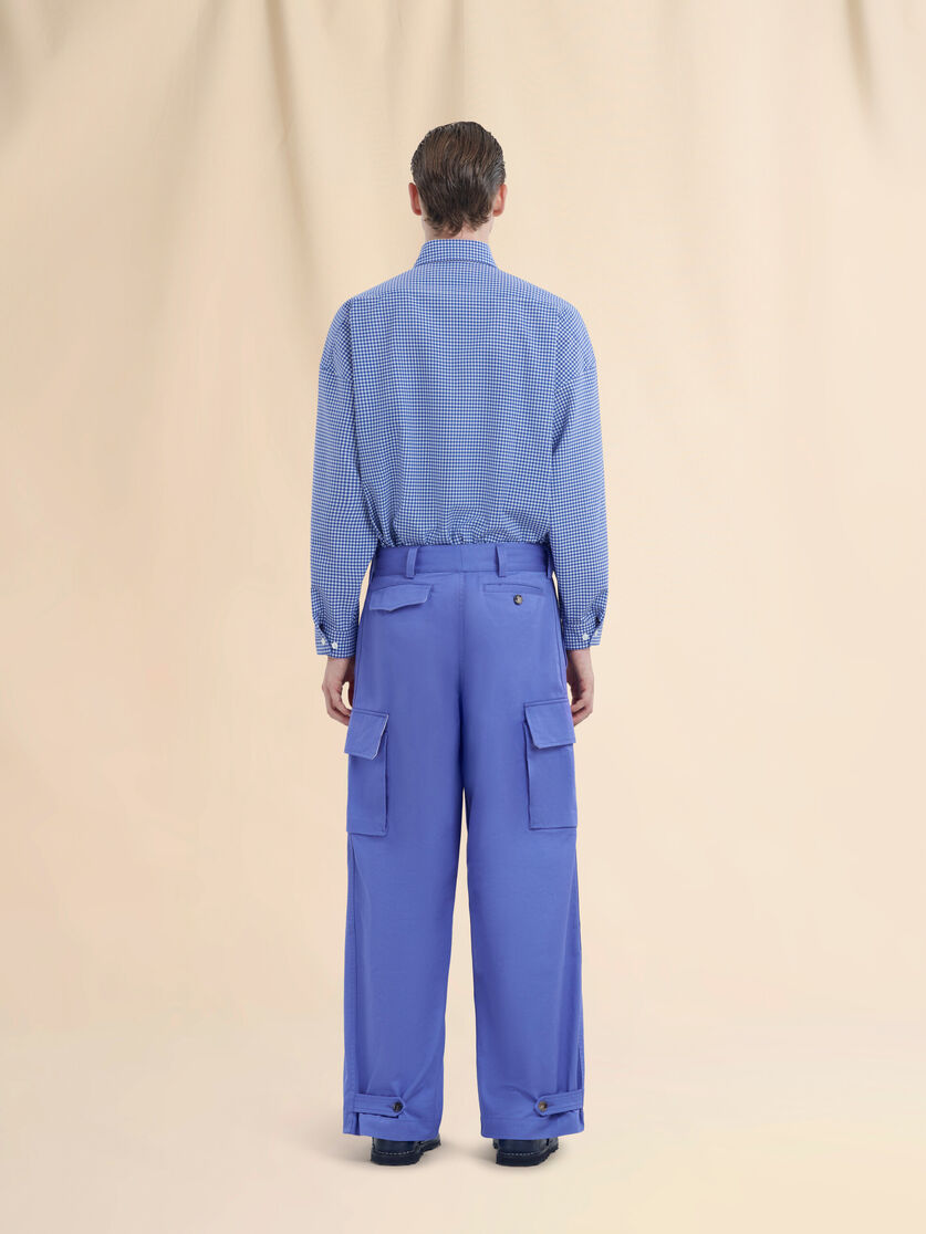 Pantaloni cargo in cotone biologico indaco - Pantaloni - Image 3