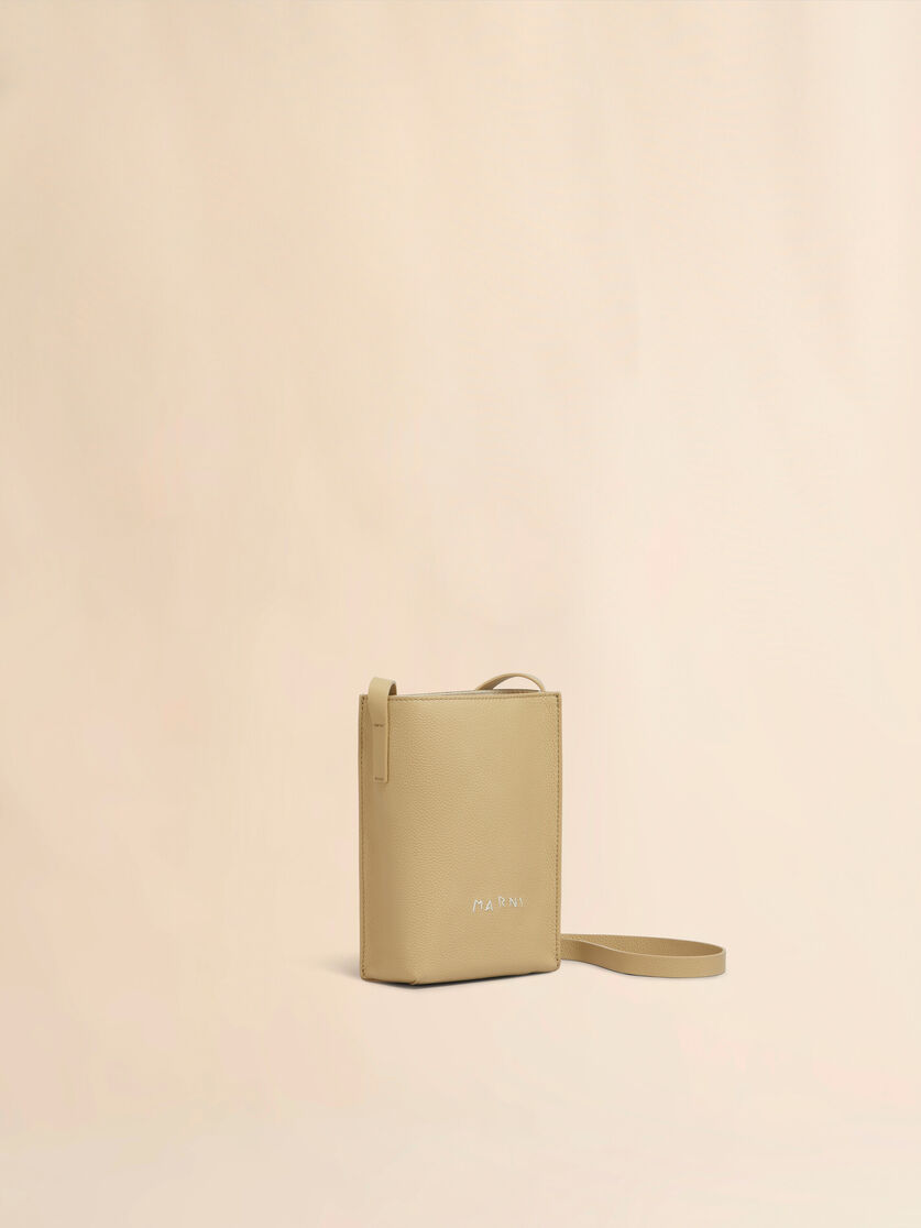 Black leather Museo Nano Bag with Marni Symbol embroidery - Shoulder Bags - Image 5