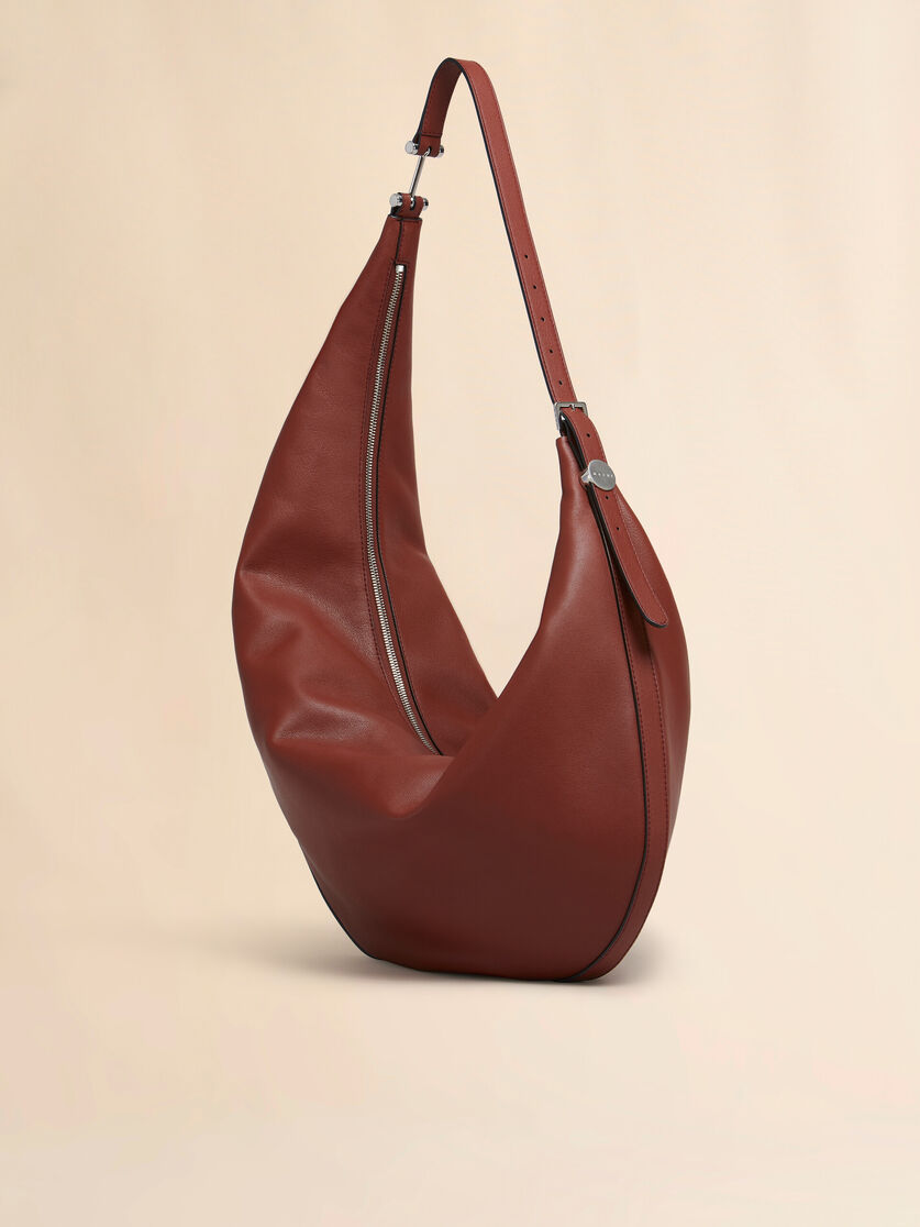 Black leather Dot medium hobo bag - Shoulder Bags - Image 3