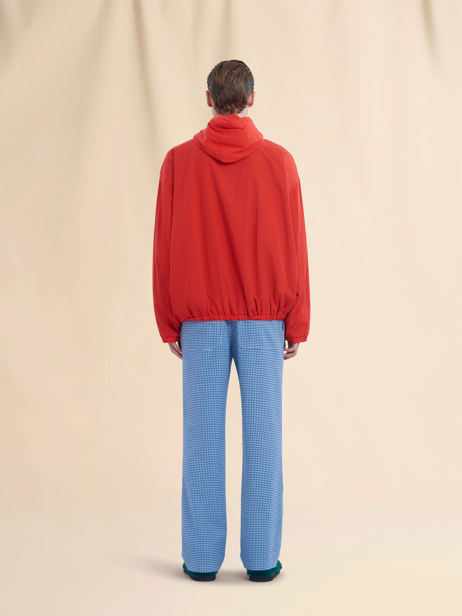 希少 MARNI 上質 ナイロン ジップ デザイン ノーカラー スプリングコート 希少 MARNI 上質 ナイロン ジップ デザイン ノーカラー