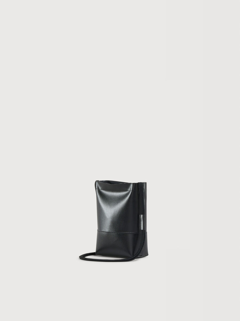 Black Tribeca crossbody bag with shoelace strap, Image 3