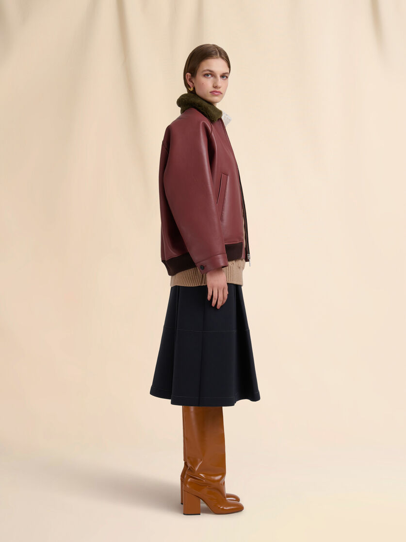 Pull patchwork en laine marron - pulls - Image 6
