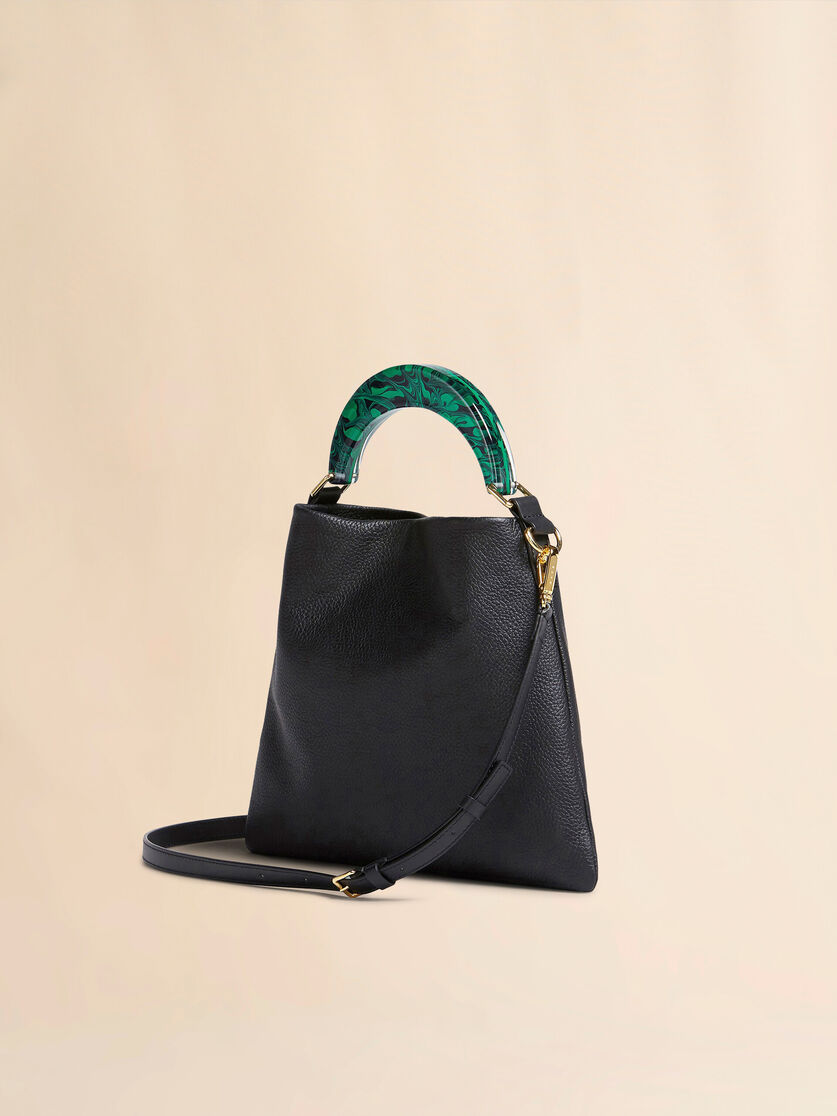 Venice Small Bag in black leather, Image 2