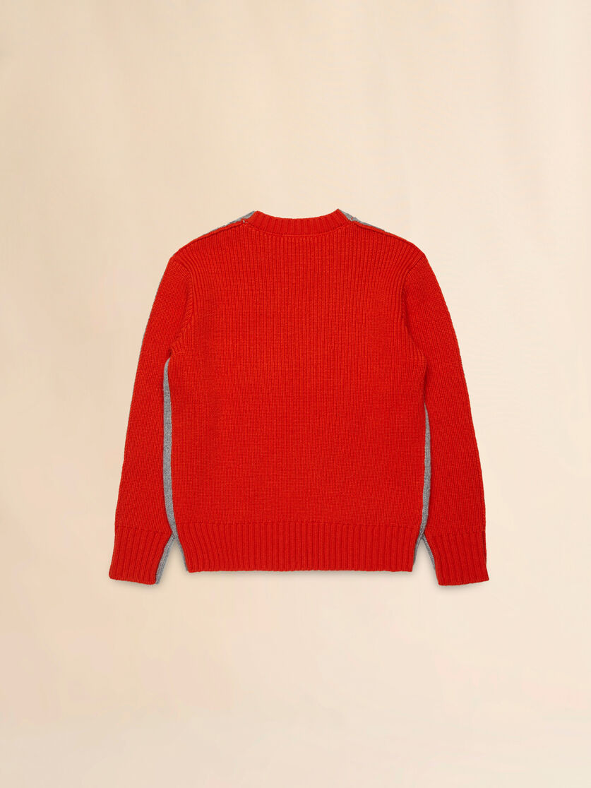 Grey half-and-half wool-nylon jumper - Knitwear - Image 2