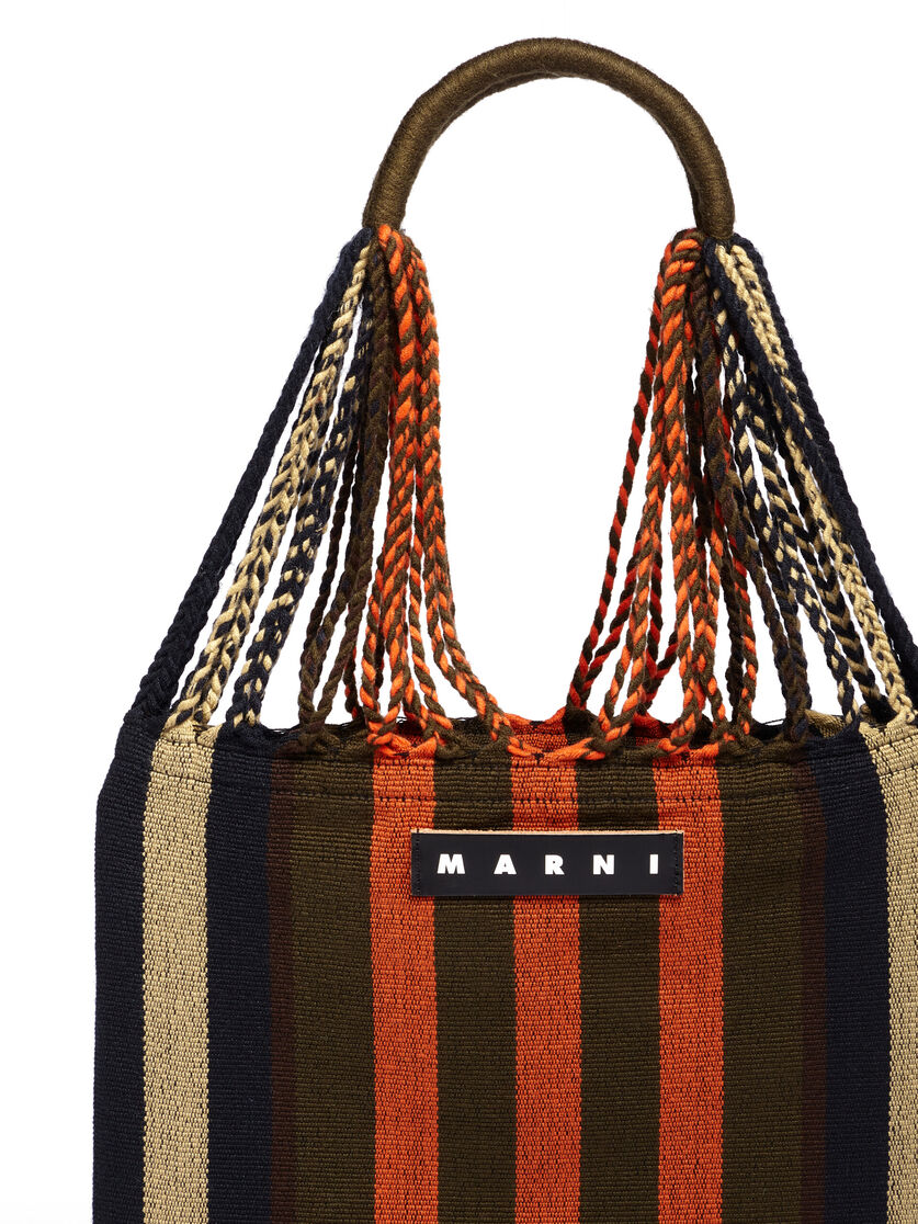 MARNI MARKET shopping bag in polyester with hammock-like handle grey turquoise and red - Bags - Image 4