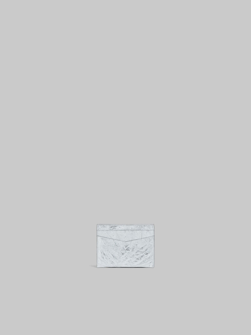 Portacarte Prisma in pelle color argento - Portafogli - Image 3