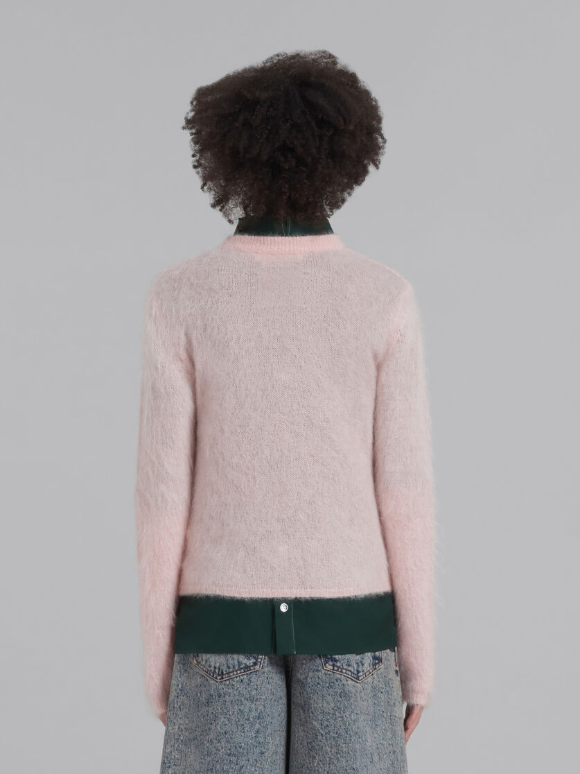 Rosafarbener Pullover aus Mohair und Wolle - Pullover - Image 3