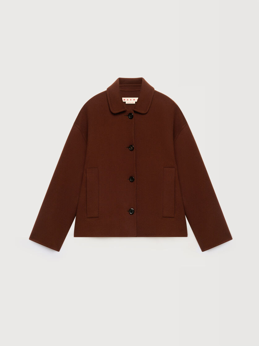 Brown wool-cashmere jacket, Image 1