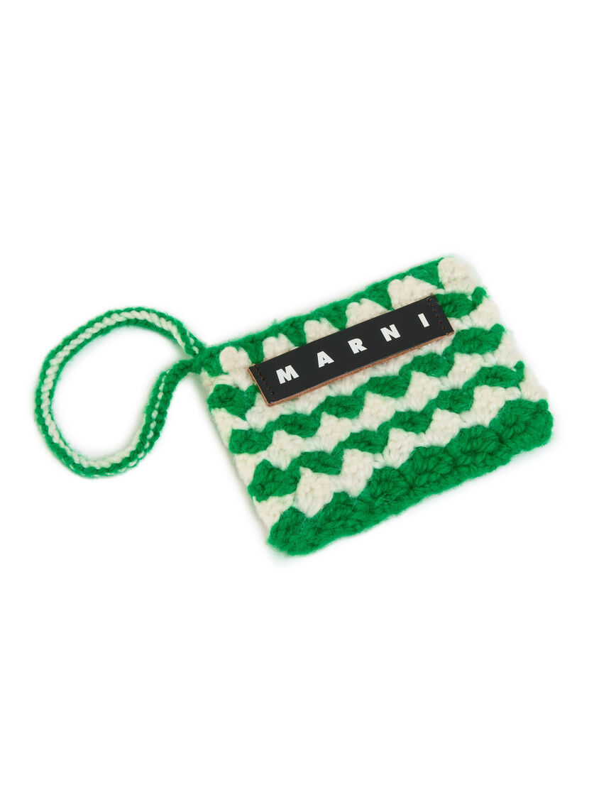 Black Crochet Marni Market Mini Chessboard Pouch - Accessories - Image 3