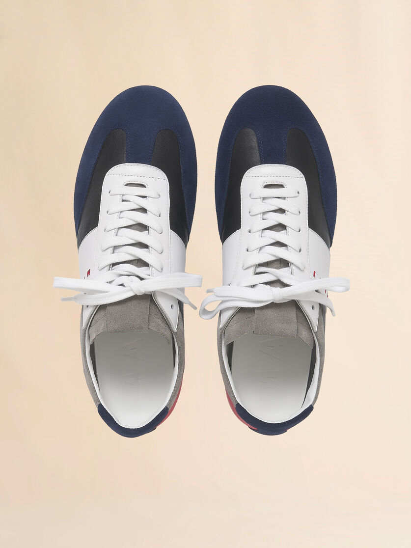 Black leather and multicolour suede sneaker - Sneakers - Image 4