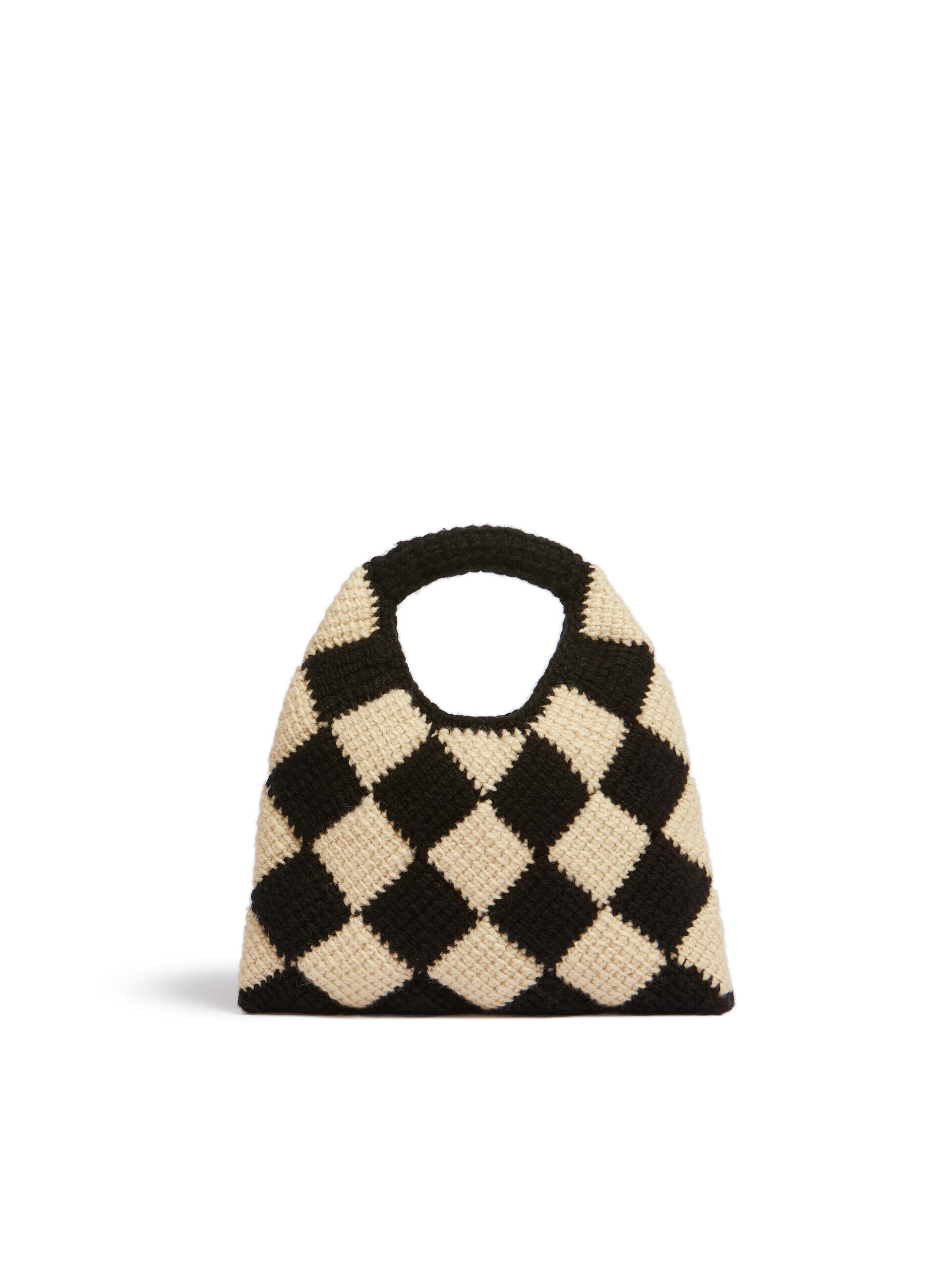ホワイト&ブラック MARNI MARKET DIAMOND テックウールミニバッグ | Marni