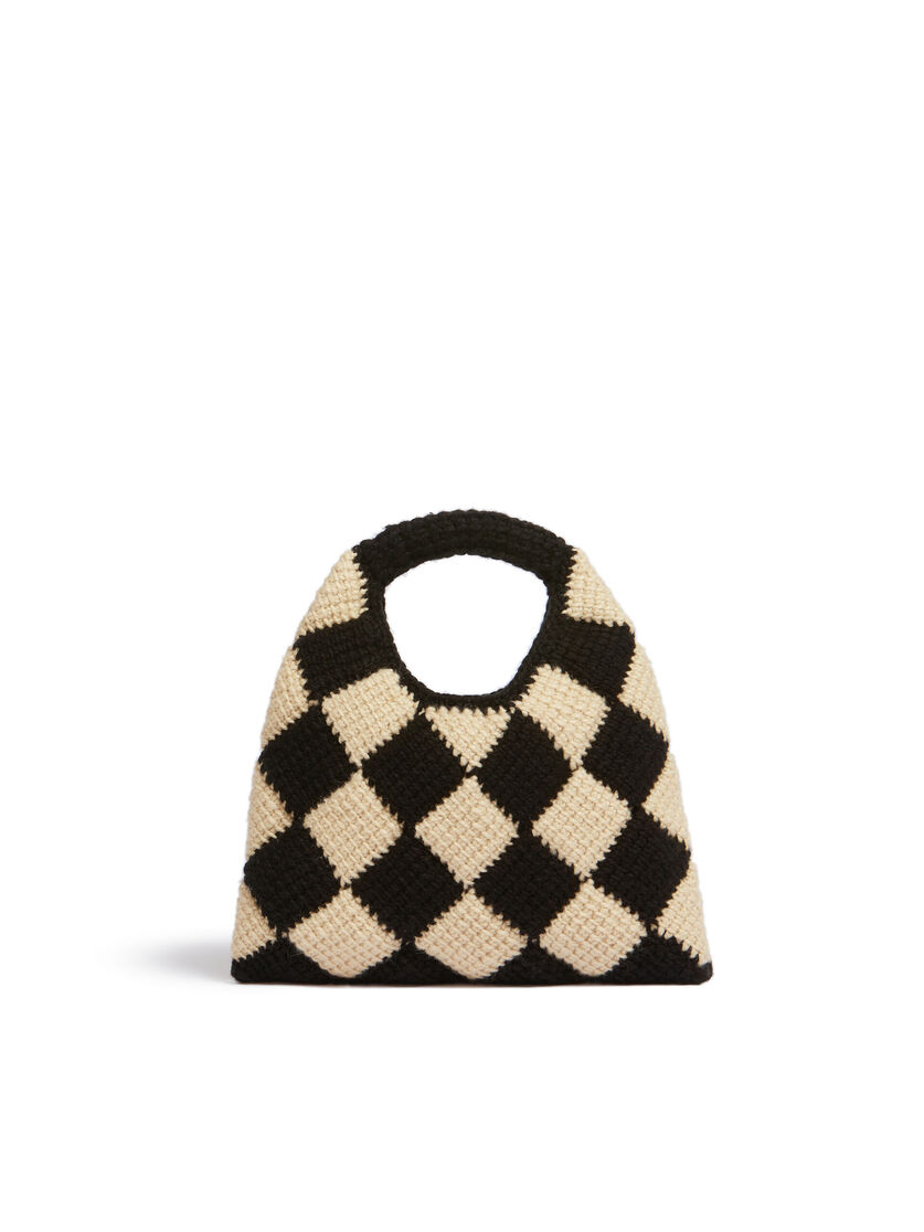 ブルー&ブラウン MARNI MARKET DIAMOND テックウールバッグ ミニ - ショッピングバッグ - Image 3